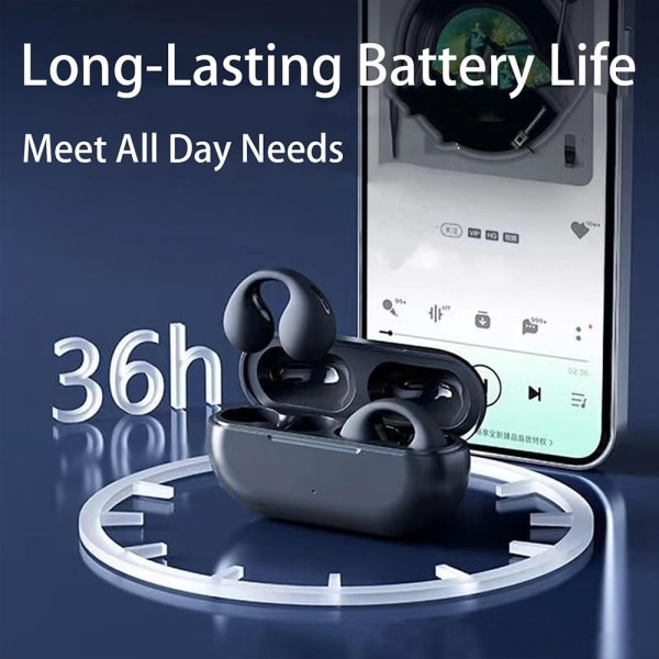 Luunjohtuminen Bluetooth 5.0 -kuulokkeet Clip-on Bluetooth -langattomat kuulokkeet kuulokkeet valkoinen white