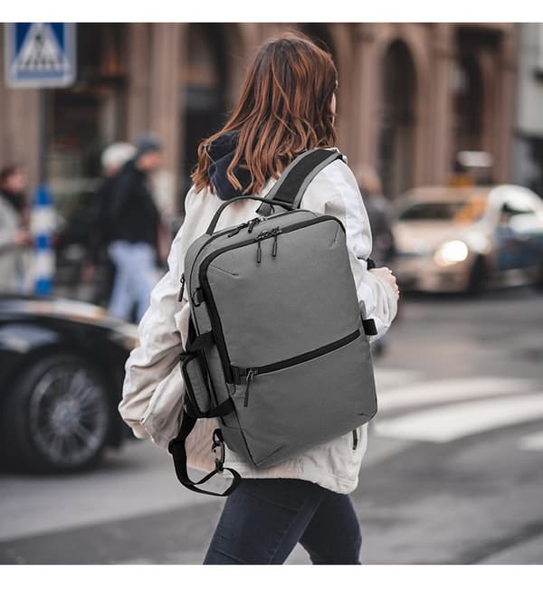 Backpack 40x20x25 carry-on Ryanair and Wizz gray