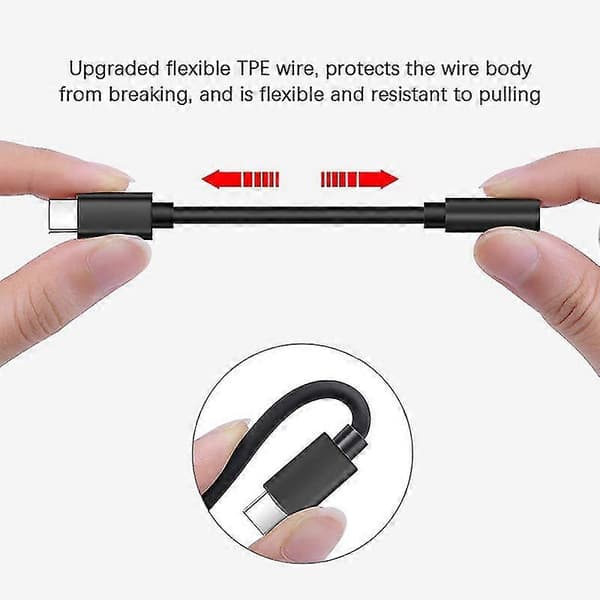 Typ C 3.5 Jack Hodetelefonlyd Aux-kabel USB til 3.5mm Hodetelefonadapter Hfmqv Hvit White