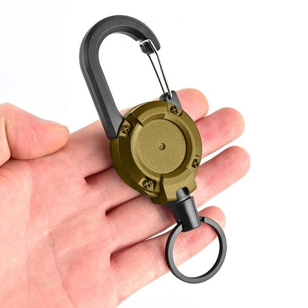 Stöldskydd Lätt att dra Spänne Rep Elastisk Nyckelring Sportig Ret Khaki one size Khaki one size