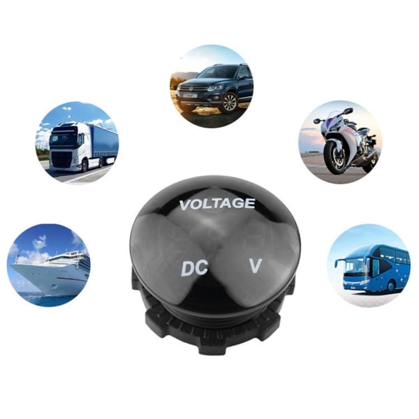 LED Digital Display Voltmeter Bil Motorcykel Spænding Volt Meter til DC 12V-24V Køretøjsudstyr Blå