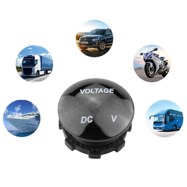 LED Digital Display Voltmeter Bil Motorcykel Spänning Voltmätare för DC 12V-24V Fordon Utrustning Blå