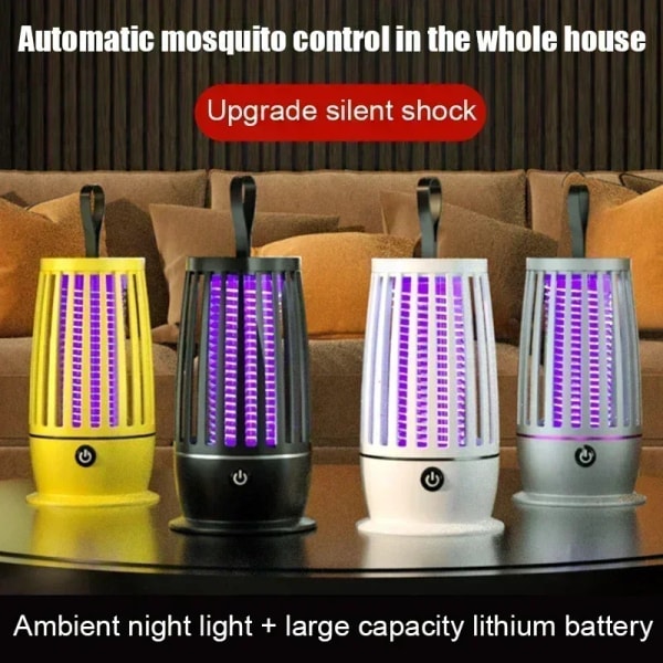 Nyaste myggdödande lampa ljudlös insektsavvisande strålningsfri elektrisk insektsfälla USB-laddning myggdödande utomhusfälla Black Plug-in