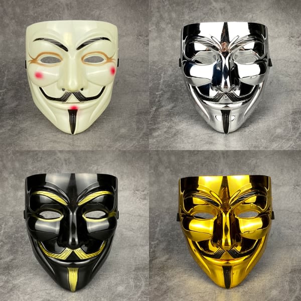 Vendetta Hacker Mask Anonym julfest present till vuxen K A12 one size A12 one size