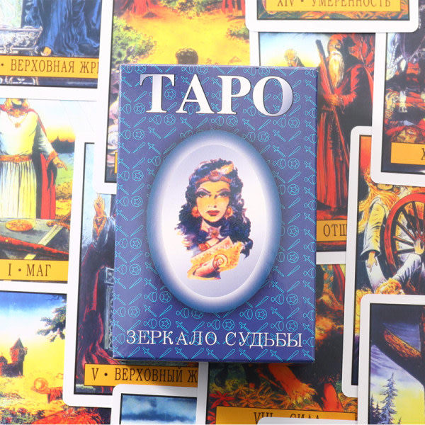 Russisk versjon Tarot Mirror Of Destiny Kortspill Spådom Flerfarget en one size