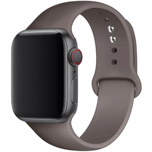 Silikonrem för Apple Watch Band 45mm 44mm 42mm 49mm 41mm 40mm 38mm armband iwatch Series 8 7 9 SE 4 3 5 Ultra 6 Coastal Gray Coastal Gray 38  40 41 mm S-M