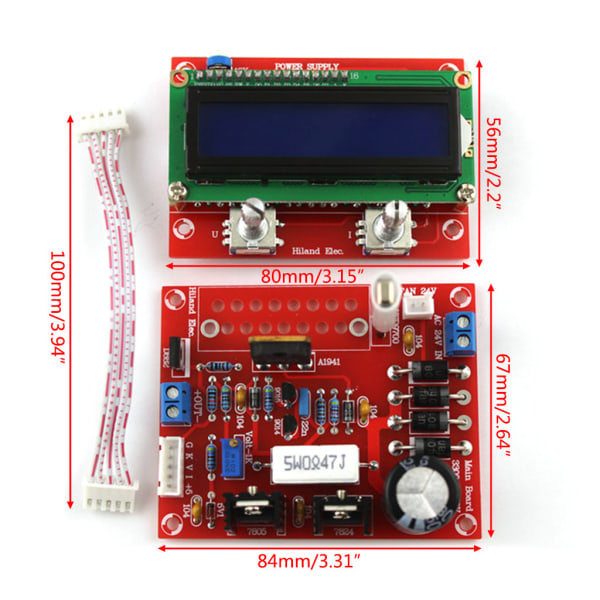 DC-reglerad power DIY-kit, justerbar DC 0-28V 0,01-2A, enkel montering, lämplig för gör-det-själv-projekt