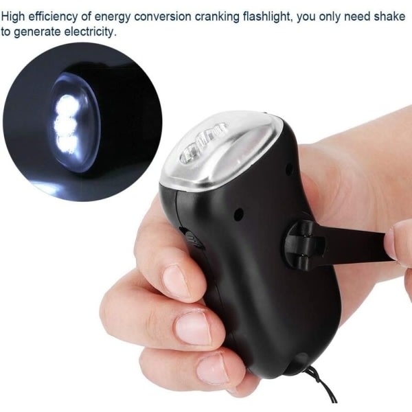 Handvev Sol Ficklampa, Uppladdningsbar Solcellsdriven Vevlampa