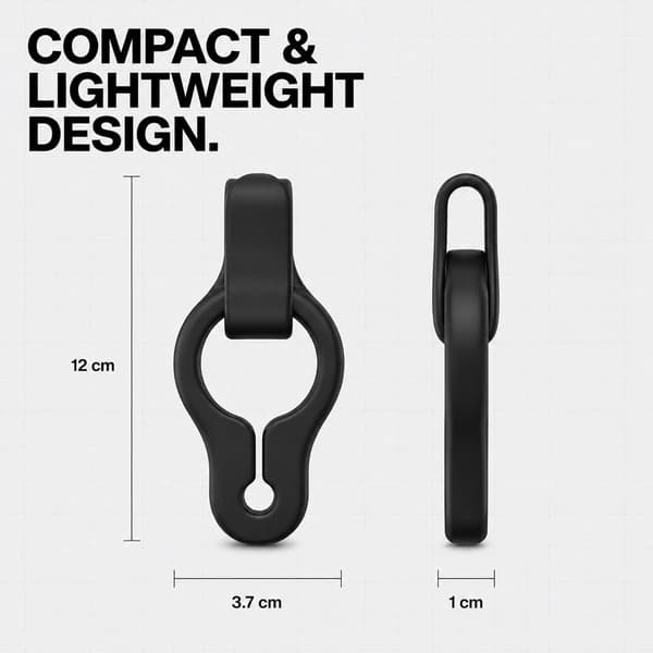 2-pak hundeposeholder med snorclips, håndfri silikone affaldsposedispenser til gåture, løb, sort