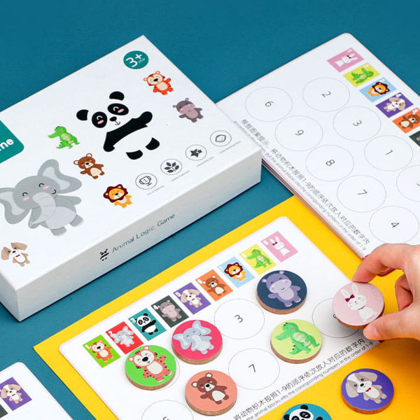 Kreative Montessori Puslespil Legetøj Dyr Matchning Hukommelse Jigsaw Hjerne Pedagogisk Tænkning Spil Nagelbræt Børnetræning