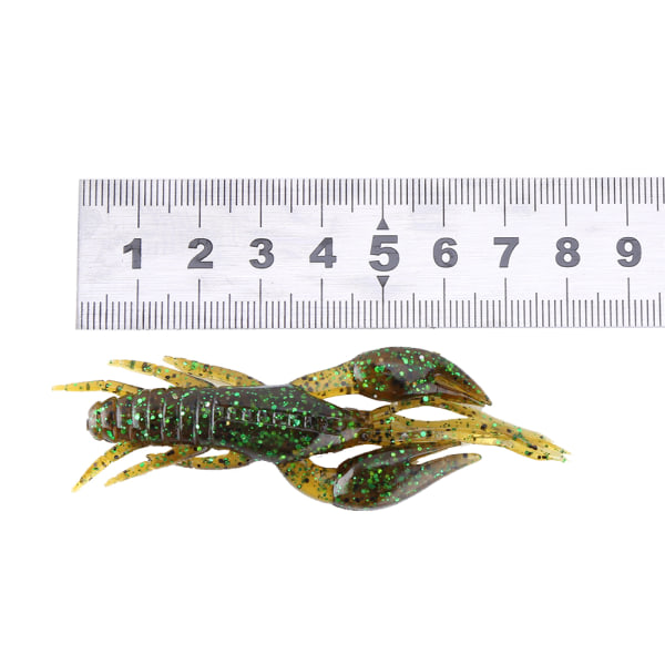 4st Mörkgrön naturtrogen silikon Mjuk Fishing Crawfish Lures Bete (1#)