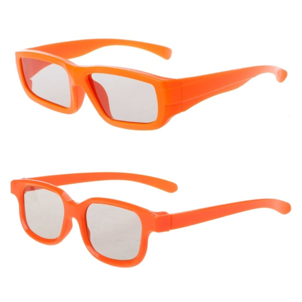 Polariserade Passiva 3D-glasögon för barn med polariserade linser Upplev 3D-visuell effekt utan blixt 3D för TV/filmer/bio Orange
