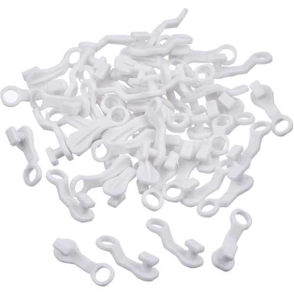 Gardin glidkrokar Vit plast gardinkrok (50 st, vit)