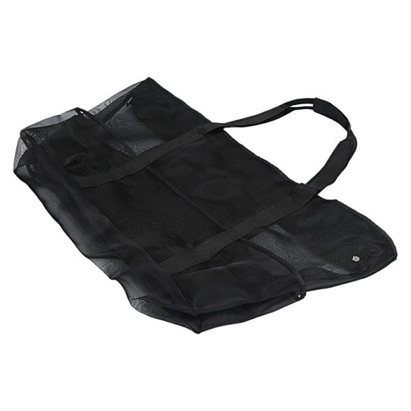 Stor strandtaske med 8 mesh-lommer, holdbar strandtaske