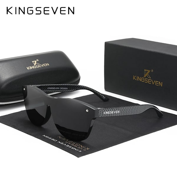 KINGSEVEN 2022 Uusi brändin muotoilu Naisten lasit TR90 Polaroid aurinkolasit Miehet Retro aurinkolasit Sonnenbrille Herren Limited Black Limited Black Orignal