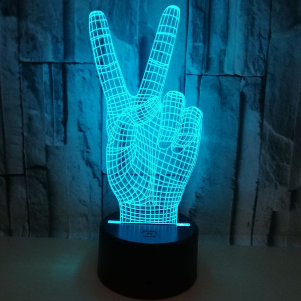 V segergest 3D Light 7 Color Touch Light Stereoskopisk 3D V
