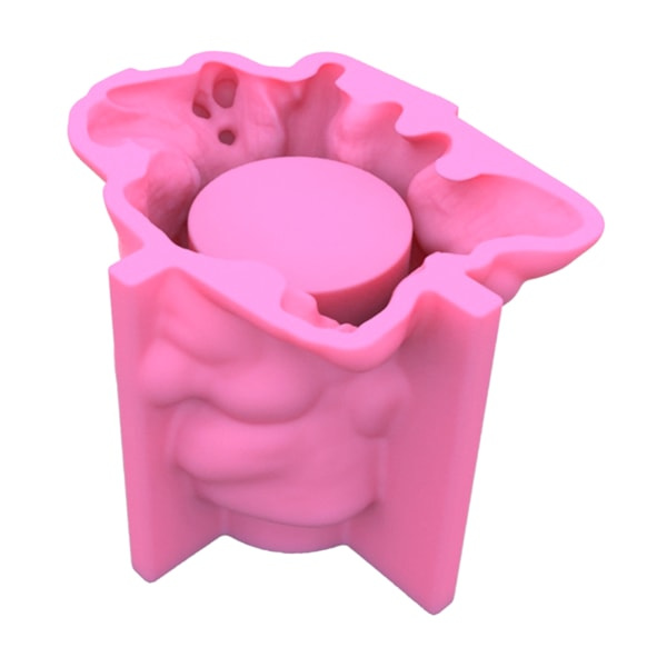 Blomsterpotte Form 3D Mand Ansigt Træstub Cementform Sukkulenter Håndlavede Håndværk Hjem Have Dekoration Værktøjer