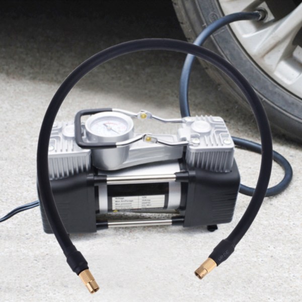 Universal Luftinflator-Kobling Slitesterk Bil Motorsykkel Dekk-inflator Slange Kjøretøy Hjul Dekk Tilbehør 60cm