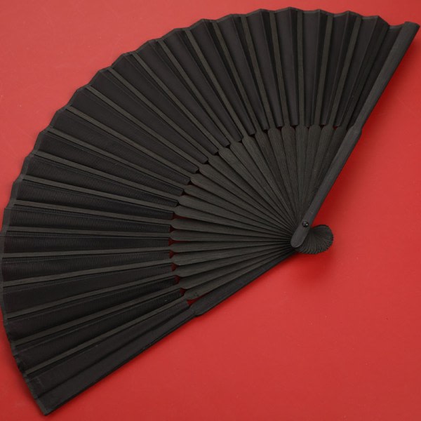 Stil Svart Vintage Hand Fan Folding Fan Dans Party Folding Svart en one size
