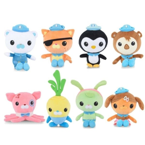 Octonauts Gosedjur Plyschleksak Tecknad Kwazii Mjukdocka Leksaker D