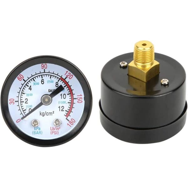 Trykmåler, luftkompressor trykmåler Y40 jernskal trykmåleinstrument måler sort