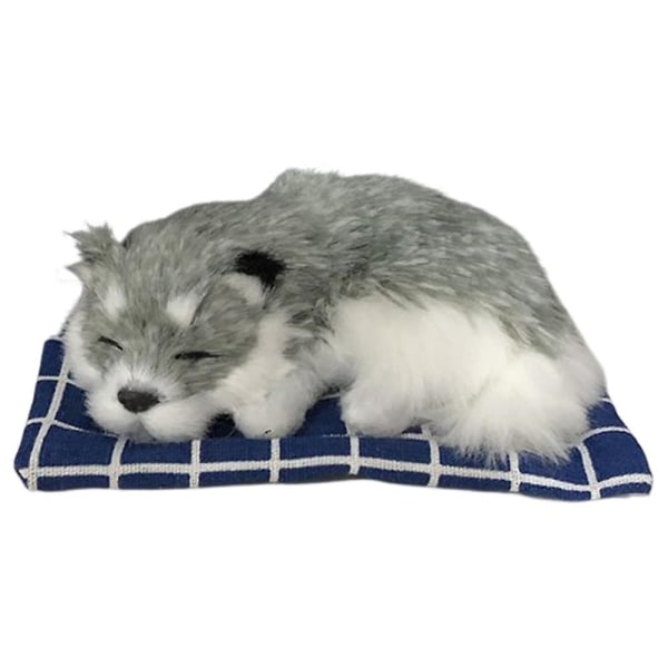 Sleeping Dogs Lelu äänellä Lovely Animal Desktop Decoration För Hem Sovrum Inredning Husky