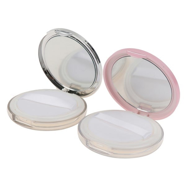 Bärbar Tom Kosmetisk Sifter Lös Burk Behållare Puff Box Cas Rosa one size Pink one size