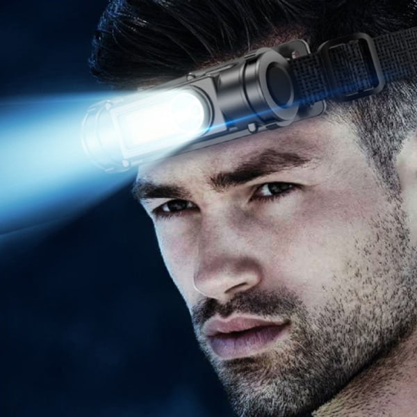 6000 lumen LED-hodelykt XPE+COB Hodelykt Lommelykt