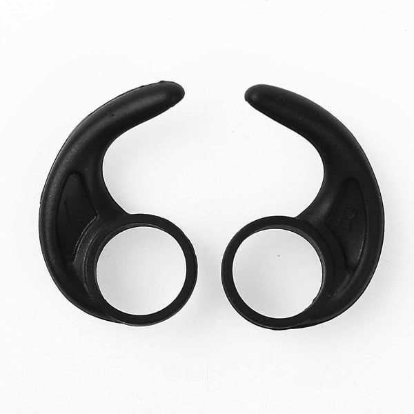 5 par silikon öronkrokar Hörlurar Öronproppar Fenor Vingar Adaptrar Anti-halk, Svart S 22MM 22MM