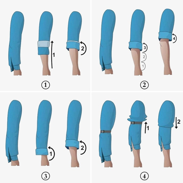 Elastisk armbånd Skjorte ermhulder Dame Herre Mote Justerbar Blå one size Blue one size