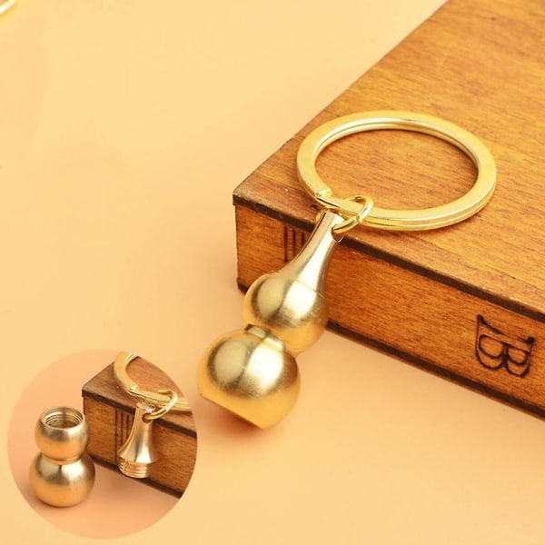 Mini medisinboks nøkkelring messing pilleetui anheng pilleboks mini pilleholder