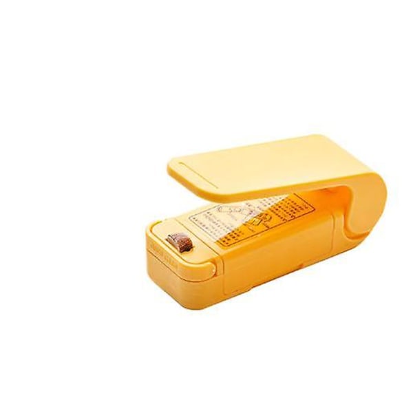 Mini Värmepåse Förpackningsförslutare Bärbar Plastpåse Clipförslutare Maskin Matförvaring Tätning Snackförslutare Köksredskap yellow