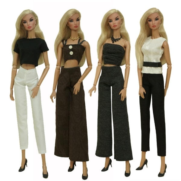 10 stycken 29 cm multi dockkläder Modebyxadräkt Docktillbehör (10-20)