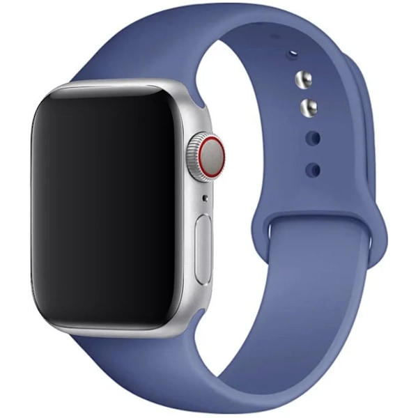 Silikonrem för Apple Watch Band 45mm 44mm 42mm 49mm 41mm 40mm 38mm armband iwatch Series 8 7 9 SE 4 3 5 Ultra 6 Linneblå Linen Blue 42 44 45 49 mm M-L