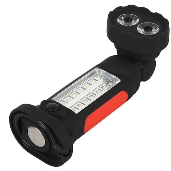 14+2 LED-retkeilyvalaisin, handsfree-työvalaisin koukulla ja magneettijalustalla, taskulamppu autoon, autotalliin, hätätilanteisiin, korjaamoon 7284