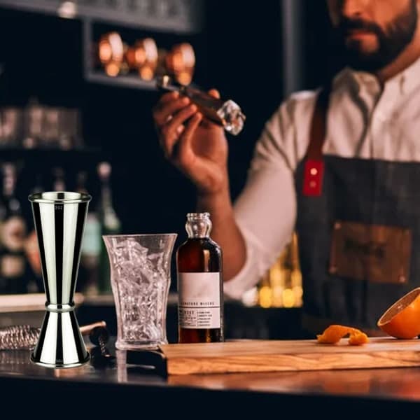 Dobbel Cocktail Jigger Japansk Design Rustfritt Stål Bar Jigger Målekopp