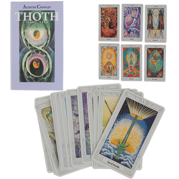 78 Kort Egyptisk mytspådom Aleister Crowley Thoth Tarot Monivärinen one size Multicolor one size