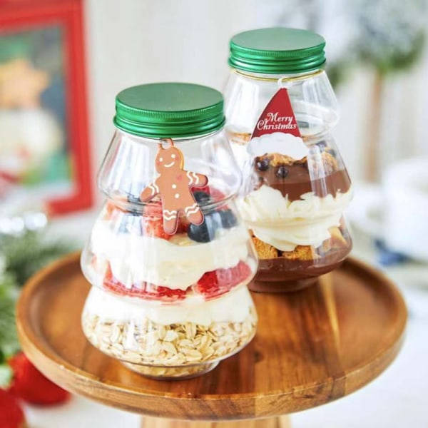 Julgran Godisburk Presentförpackningar Transparent Klar Söta Burkar Choklad Karamell Sna 500ML Transparent onesize