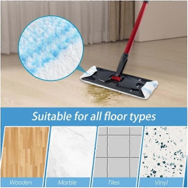 Flatmopp Refill Kompatibel med Cedar H2pro Flatmopp Erstatningsputer 3pcs