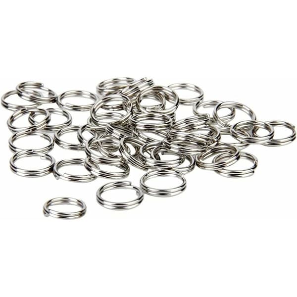 Nyckelringar med delad ring 1,2 mm x 12 mm Förpackning med 100 st - Silver