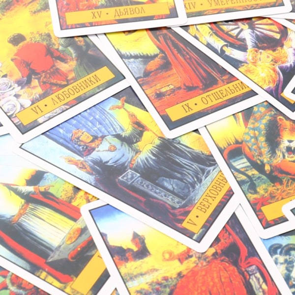 Russisk versjon Tarot Mirror Of Destiny Kortspill Spådom Flerfarget en one size