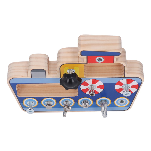 Skruvmejsel Brädspel Sensoriskt lärande Lekhus Interaktivt trä pedagogiska leksaker set för förskolebarn