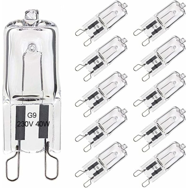 G9 ugnslampa 40w varmvit 10-pack