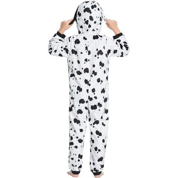 Dalmatinerdräkt för barn, 3-delad prickig hunddräkt Valpar Dalmatiner Valpar Onesie-set för pojkar flickor Halloween Karnevalfest 3-10 år 7-8 years