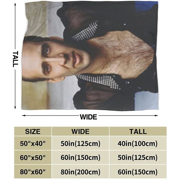 Nicolas Cage Blød og behagelig varm fleece tæppe til sofa, kontorsseng, sovesofa, hyggelig fluffy plys sengtæpper, strandtæpper-d283 50x40in 125x100cm
