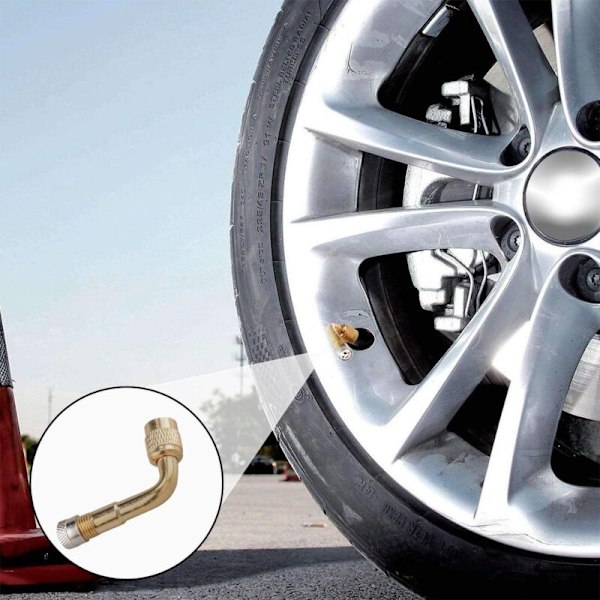 90° Kupariset rengasventtiilin jatkeet takaiskuventtiilillä autoon, pyörään, skootteriin, moottoripyörään