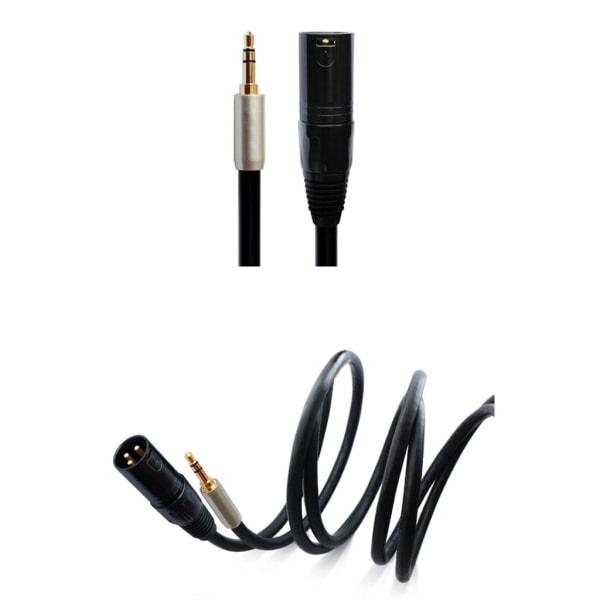 1/8 tuuman 3,5 mm XLR-kaapeli uros-uros (XLR-3,5 mm kaapeli, XLR-1/8 kaapeli, 1/8-XLR kaapeli) 3 m