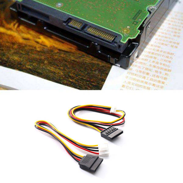 SATA 15-pin naar 4-pin vrouwelijke FDD-disketteadapter harde schijf B B