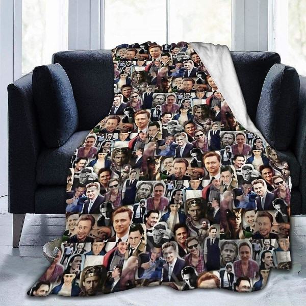 Tom Hiddleston Collage Ultrablød Mikrofleece-filttæppe -t344 50x40in 125x100cm