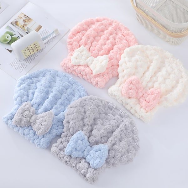 Magisk mikrofiber hårtorkhandduk superabsorberande hårtork Wra Grå